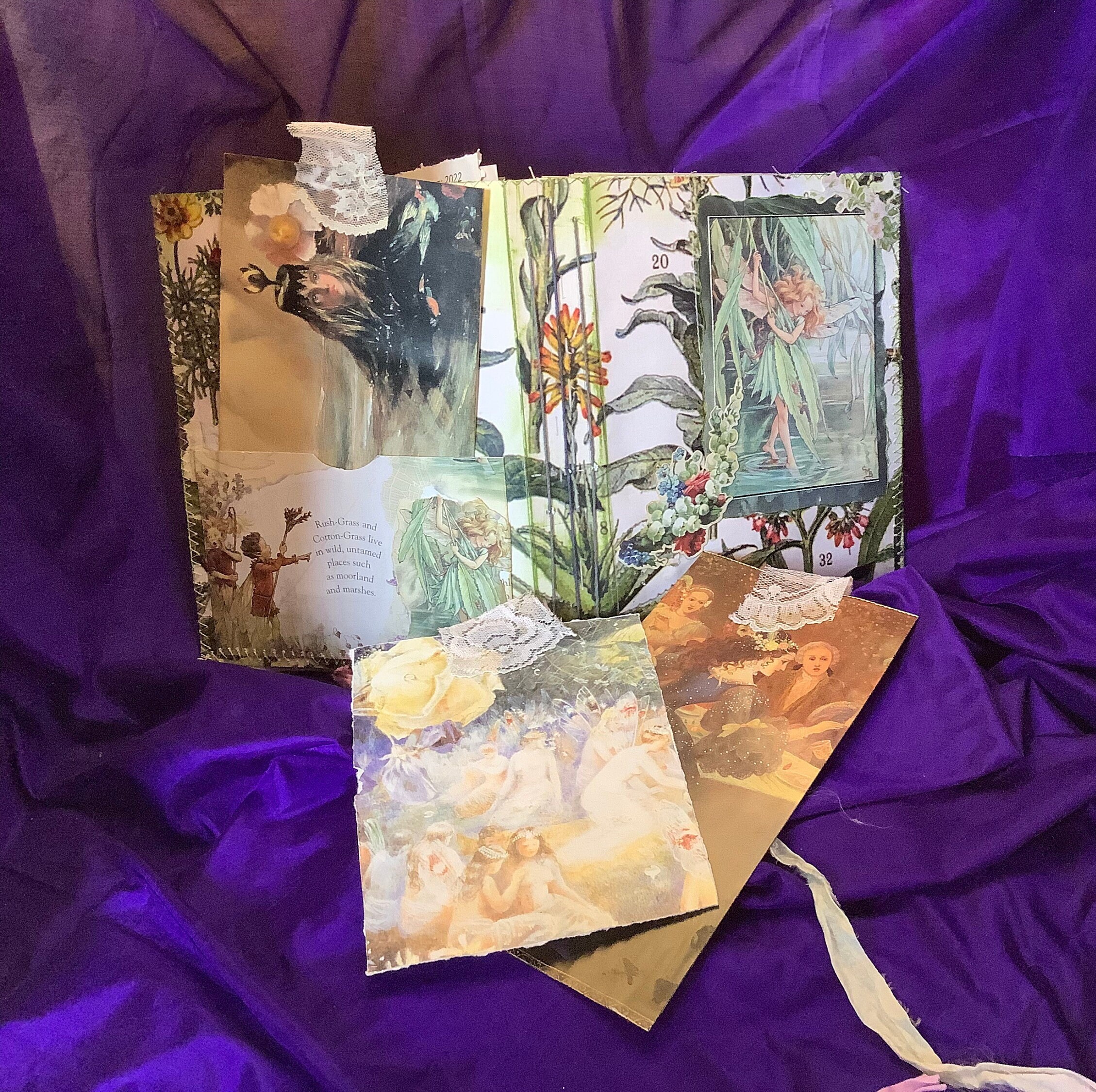 Fairy and Flower Garden Witch Junk Journal Ribbons, Tags, Ephemera and More Etsy