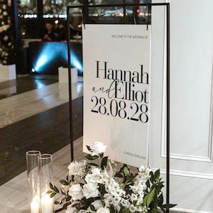 Contemporary Welcome Wedding Sign | Bold and Minimal welcome sign template | Welcome to Our Wedding | Modern& Bold wedding DIY sign - Hannah