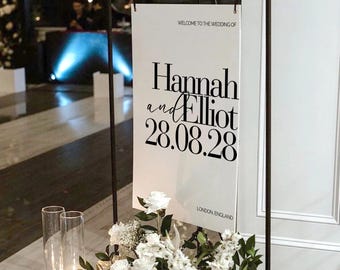 Modern Wedding Welcome Sign Template: Minimalist DIY (Digital Download)