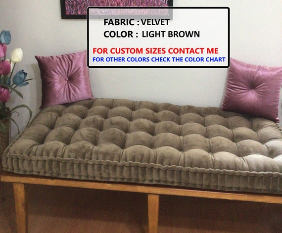 Velvet Fabric Cushion | Bench Cushion | Daybed Cushion | French Cushion | Baroque Home Decor | Floor Pillow | Window Seat | Reading Nook
