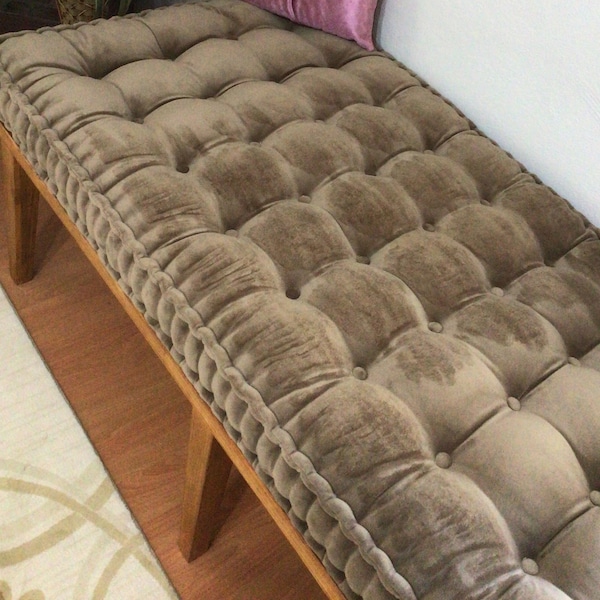 Velvet Fabric Cushion | Bench Cushion | Daybed Cushion | French Cushion | Baroque Home Decor | Floor Pillow | Window Seat | Reading Nook