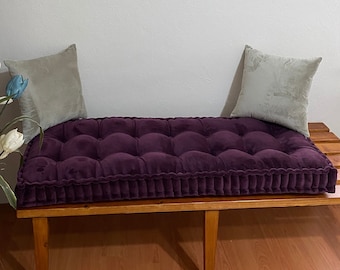 Velvet Fabric Cushion | Bench Cushion | Daybed Cushion | French Cushion | Baroque Home Decor | Floor Pillow | Window Seat | Reading Nook