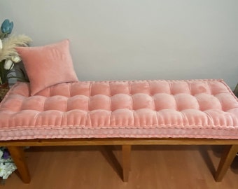 Velvet Bench Cushion | French Baroque Style Floor Pillow