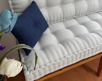 Linen Fabric Cushion | Bench Cushion | Daybed Cushion | French Cushion | Baroque Home Decor | Floor Pillow | Window Seat | Reading Nook