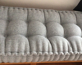 Linen Bench Cushion | French Style, Floor Pillow, Reading Nook