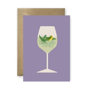 Aperitivo, cartolina Hugo con busta