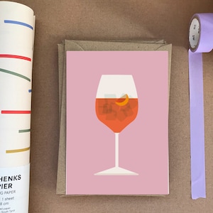 Aperitivo, cartolina Apero Spritz con busta