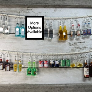Adorable & Fun Adult Beverage Earrings Alcohol Bottle Earrings Liquor Earrings Beer Earrings Booze Earrings