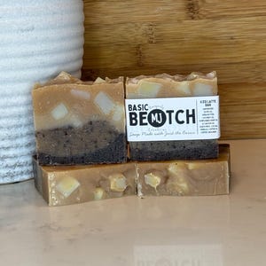 Coffee Bar Soap or Iced Latte Bar ~ Basic Beotch Soap ~ 100% Handmade and All Natural
