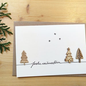 Weihnachtskarte Sternenwald Bild 1