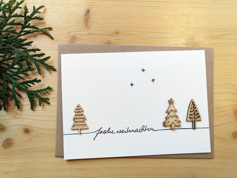 Weihnachtskarte Sternenwald Bild 1