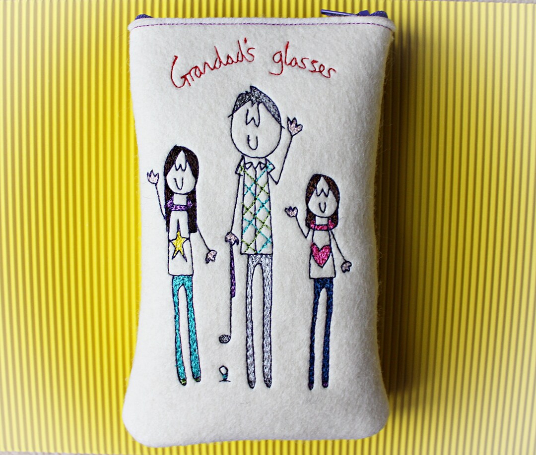 Glasses Case With Personalised Grandad and Grandchild Design Etsy
