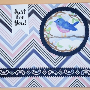 Blue bird birthday card