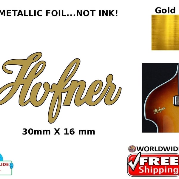 Hofner Guitar Decal Headstock Restoration Waterslide Decal 147g