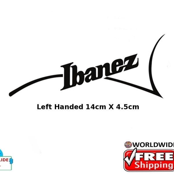 Ibanez Swoosh Left Hand Guitar Decal Headstock Restoration Waterslide Decal 193b