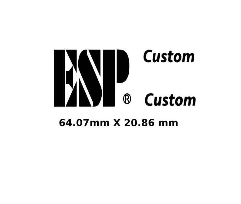 ESP Custom Guitar Decal Headstock Restoration Metal Logo Decal Etsy