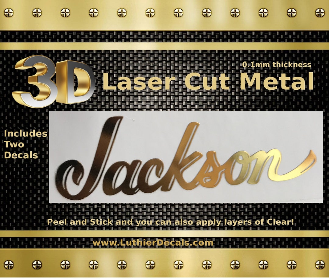 Jackson Guitar Decal Headstock 3D Metal Restoration Decal M20 Etsy