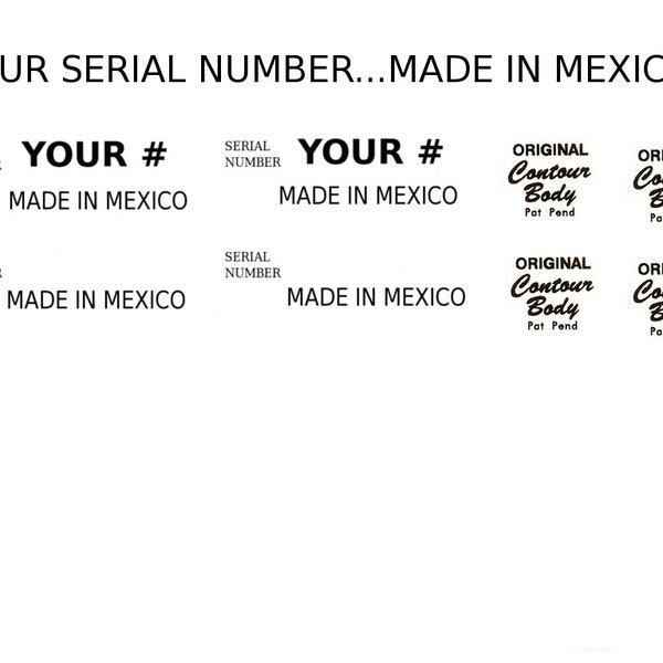 Serienummer Guitar Made in Mexico Decal Headstock Restauratie Waterslide Decal 166