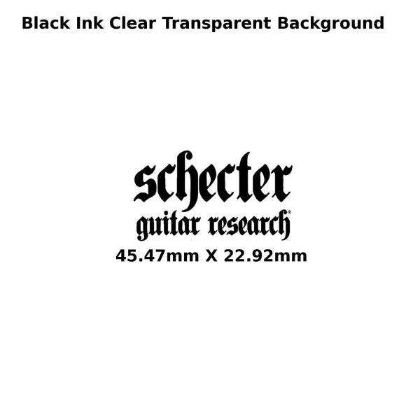 Schecter Guitar Decal Head stock Foil Water slide Restoration Logo 319b