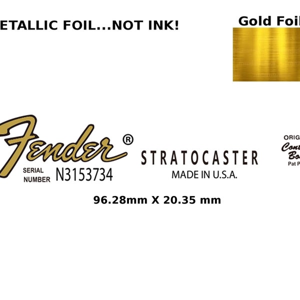 Compatible with Fender Stratocaster Guitar Decal Water Slide Headstock Restoration Decal 191g