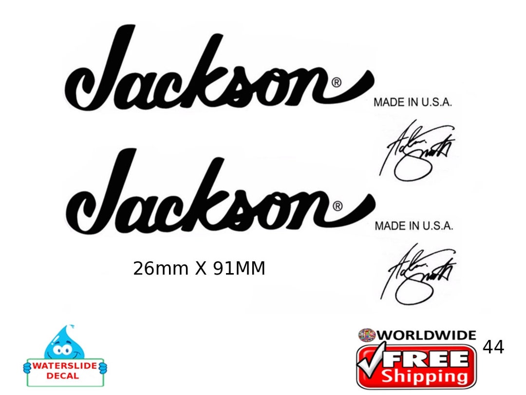 Jackson Guitar Decal Headstock Restoration Waterslide Decal 44 Etsy