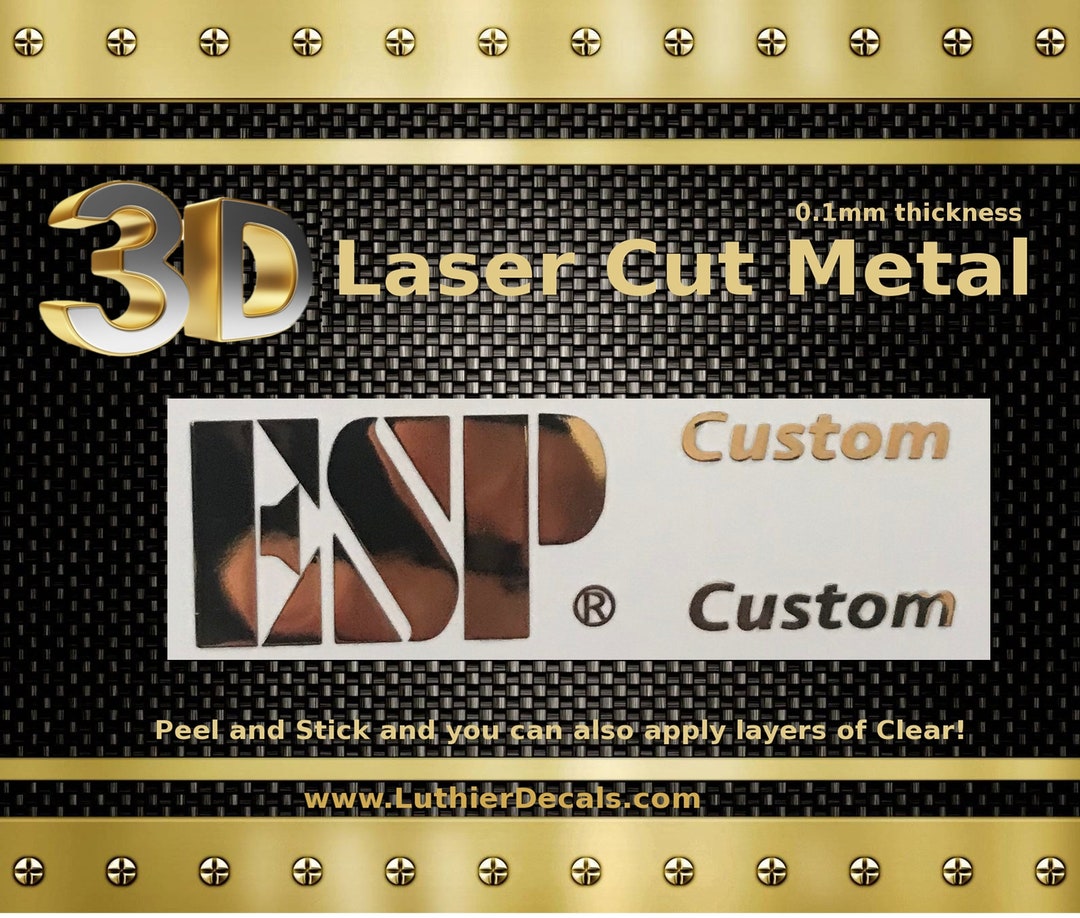 ESP Custom Guitar Decal Headstock Restoration Metal Logo Decal Etsy UK