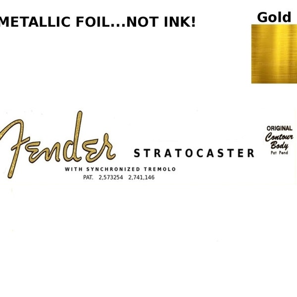 Compatible with Fender Stratocaster Guitar Decal Water Slide Headstock Restoration Decal 1g