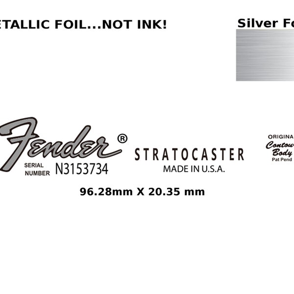 Compatible with Fender Stratocaster Guitar Decal Water Slide Headstock Restoration Decal 191s