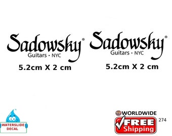 Sadowsky Guitar Decal Headstock Restoration Waterslide Decal 274