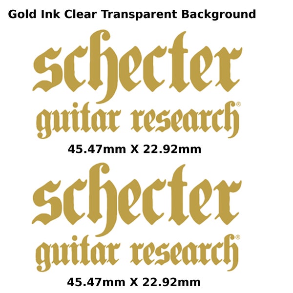 Schecter Guitar Decal Head stock Foil Water slide Restoration Logo 321