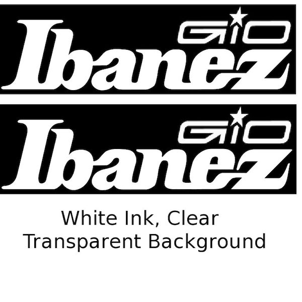 Ibanez Gio Guitar Decal Headstock Restoration Waterslide Decal 130w