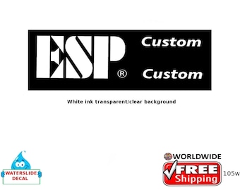 ESP Guitar Decal Headstock Restoration Waterslide Decal 105wb