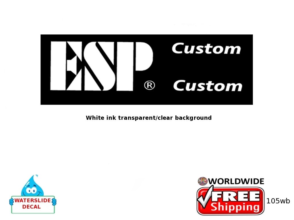 ESP Guitar Decal Headstock Restoration Waterslide Decal 105wb Etsy