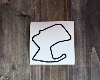 Laguna Seca Decal -  Weathertech Raceway - Race track Sticker - Vinyl Decal Gift For Men Racecars For hydroflask, Car Window And More