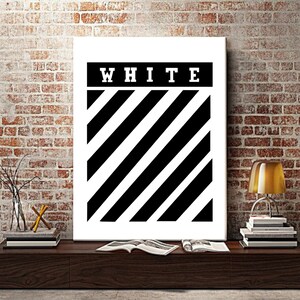 16X20" Gallery Art Canvas: OFF-WHITE" Virgil Abloh Hype Wall  Streetwear Luxury