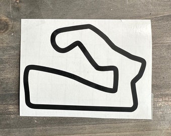 Road America - Race track Sticker - Vinyl Decal Gift For Men Racecars For hydroflask, Car Window And More