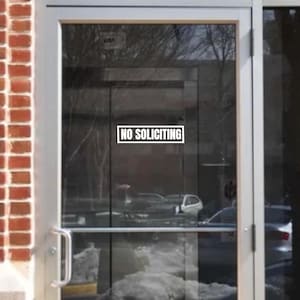 No Soliciting Vinyl Decal | Storefront Decal | Business Decal | Business Protection