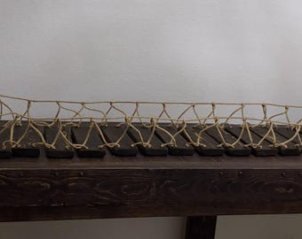 Handmade Solid Wood 5' Long Parallel Perpendicular Wall Mounted Kitty Bridge Pet Exercise Playground Dogs Safety Cats Love Climbing Trees