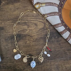 Collier breloques Amelia Collier charm Collier Femme Collier Fille Cadeau Femme Collier