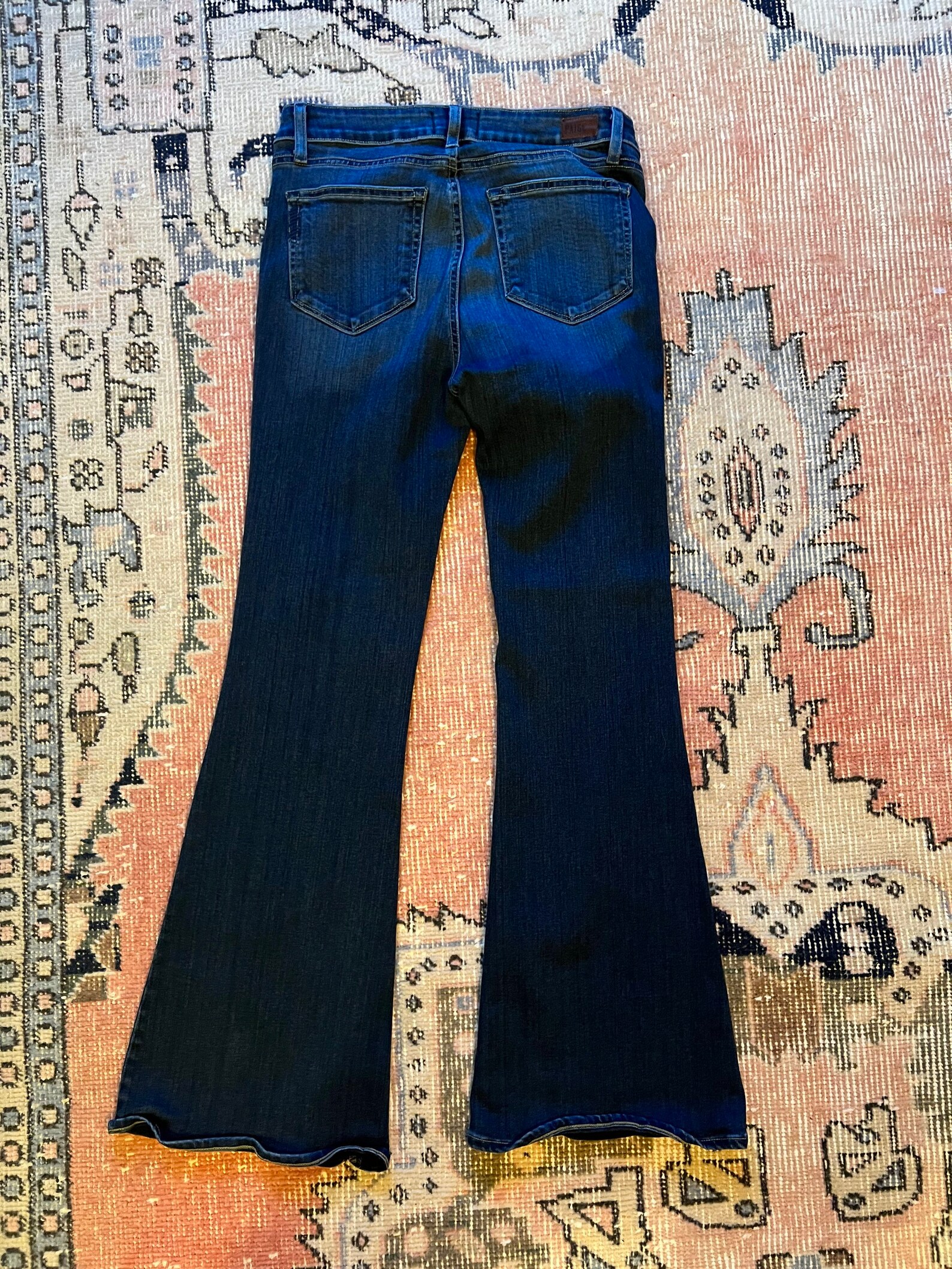 Y2K Vintage Bell Bottoms / Flared Highrise Dark Wash Paige Etsy