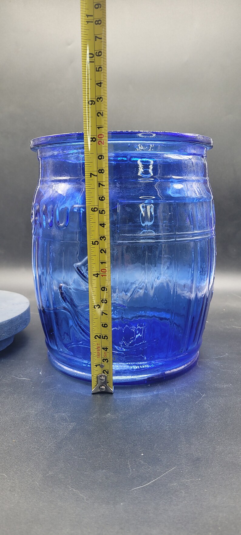 Vintage 1980s Cobalt Planters Peanuts Jar With Running Mr. Peanut Etsy