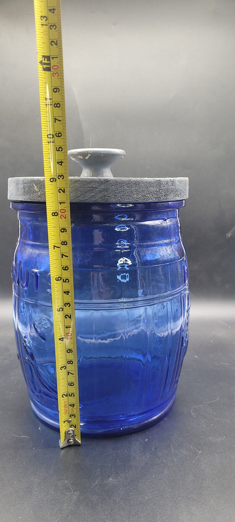 Vintage 1980s Cobalt Planters Peanuts Jar With Running Mr. Peanut Etsy