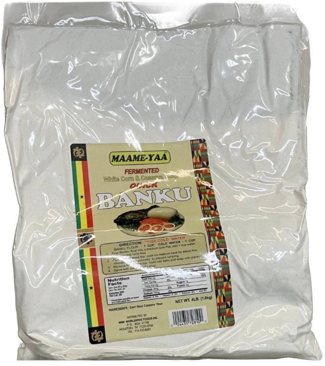 Banku Mix / Fermented White Corn and Cassava Flour/ Maame Yaa Etsy