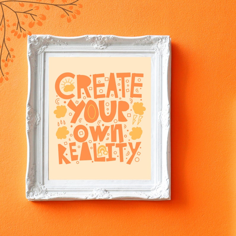 Positive Wall Art Set of 2 Motivational Art Digital Download Positive