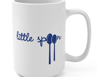 Title: Big Spoon & Little Spoon Matching Mug Set, Little Spoon Mug, Funny Couple Gift for Boyfriend or Girlfriend