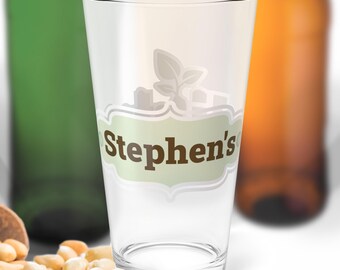 Personalized Dirty Gardener Pint Glass, Funny Gift for Gardeners