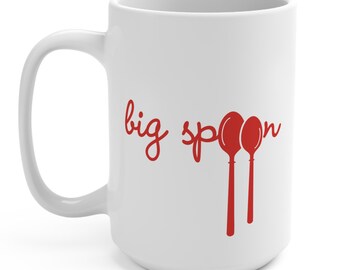 Big Spoon & Little Spoon Matching Mug Set, Big Spoon Mug, Funny Couple Gift for Boyfriend or Girlfriend