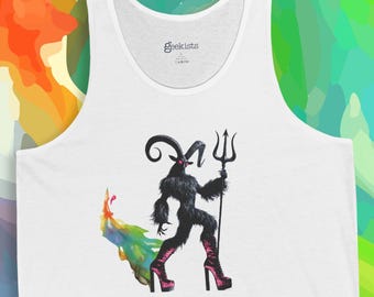 Alternative Pride Tank Top, Pride Demon Festival Tank, LGBTQ Rainbow Shirt, Edgy Pride Fashion, Queer Summer Outfit