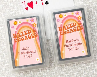 Dazed And Engaged Personalized Playing Cards Party Favors, Bulk Bachelorette Playing Cards Favors CL206-T, Set of 10