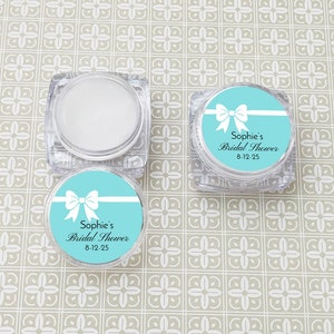 Printed Personalized Lip Balm with Bride and Company Labels Favors, Bridal Shower Lip Balm Favors CL05 (Set of 12)